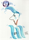 Cartoon: BLUE WAVE - LIONEL MESSI (small) by Kestutis tagged blue,wave,messi,lionel,qatar,kestutis,lithuania,world,cuo,football,soccer,fifa,argentina,2022