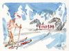 Cartoon: Cross - country skiing. Finish (small) by Kestutis tagged finish cross country skiing winter sports olympic sochi 2014 wolf snow new year happy