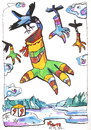 Cartoon: Crows flying to Santa Claus (small) by Kestutis tagged crows santa claus christmas weihnachten kestutis lithuania adventure clouds winter
