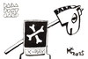 Cartoon: DADA - X-RAY (small) by Kestutis tagged dada dadaism postcard pferd kestutis lithuania art kunst ray horse
