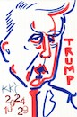 Cartoon: Donald Trump (small) by Kestutis tagged election discussion debate donald trump sketch postcard kestutis lithuania usa