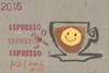 Cartoon: Full moon does not allow sleep (small) by Kestutis tagged dada postcard moon coffee sleep kestutis espresso