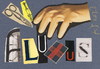 Cartoon: Fluxus mail (small) by Kestutis tagged detective fluxus mail post calligraphy postcard collage kestutis lithuania