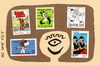 Cartoon: Humor Collection. Leaders (small) by Kestutis tagged humor collection comicstrip comic leaders dada postcard post briefmarke stamp