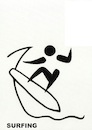 Cartoon: Interpretation of signs. Surfing (small) by Kestutis tagged interpretations,water,wave,sports,olympic,games,paris,2024,kestutis,lithuania,signs,surfing