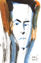 Cartoon: Jean Cocteau (small) by Kestutis tagged art kunst kestutis lithuania portrait paris france