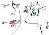 Cartoon: LIPS AND EYES (small) by Kestutis tagged lips,eyes,hungry,man,woman