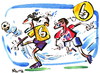 Cartoon: MOMENT BY FOULS (small) by Kestutis tagged fouls,football,soccer,fußball,2012,euro,fussball,numerology,six,number,sport,ball,shirt