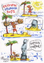 Cartoon: OLYMPIC ISLAND. Weightlifting (small) by Kestutis tagged weightlifting,london,2012,strip,comic,athletics,comics,summer,olympic,olympics,sport,desert,island,palm,lithuania,kestutis,siaulytis,ocean,easter,doping,control,sculpture