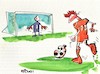 Cartoon: Penalty shot (small) by Kestutis tagged penalty,shot,kestutis,lithuania,ball,boxing,glove,elfmeterschießen,europameisterschaft,uefa,euro,football,soccer,referee