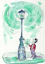 Cartoon: Secrets of Paris. Absinthe (small) by Kestutis tagged absinthe,paris,secret,alcohol,kestutis,lithuania