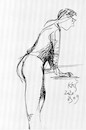 Cartoon: Sketch art. Artist and model 18 (small) by Kestutis tagged sketch,art,artist,model,kunst,kestutis,lithuania