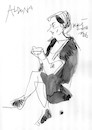 Cartoon: Sketch art. Artist and model 6 (small) by Kestutis tagged sketch,art,kunst,kestutis,lithuania