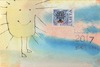 Cartoon: the Sun came out for a walk (small) by Kestutis tagged dada,postcard,mail,art,kestutis,lithuania