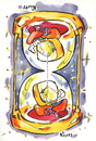 Cartoon: TIME. ZEIT. LAIKAS (small) by Kestutis tagged happy,new,year,time,zeit,hourglass,sanduhr