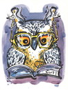 Cartoon: WISDOM AND COOPERATION (small) by Kestutis tagged happy,new,year,wisdom,cooperation,brille,buch,eule,book,glasses,optician,owl,weisheit,zusammenarbeit