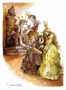Cartoon: ohne Titel (small) by jiribernard tagged romantikkönigshaus,mittelalter,könig,königin,prinz,prinzessin,nudelholz,ratschläge,generationen,tip