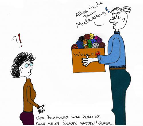 Cartoon: Muttertag (medium) by al_sub tagged muttertag,mother,son,gift,geschenk