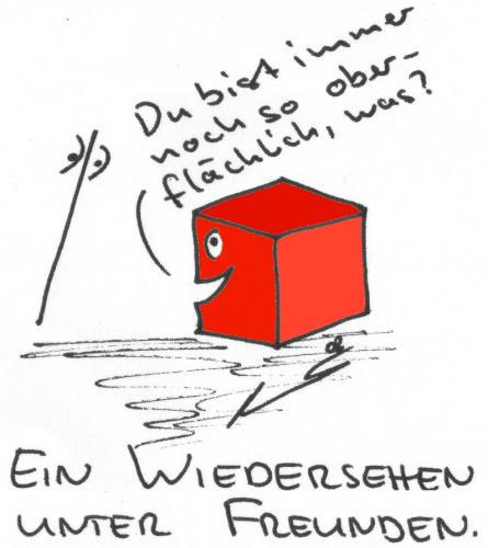 Cartoon: Oberflaechlich (medium) by al_sub tagged oberflaechlich,geometrie,freunde,wiedersehen