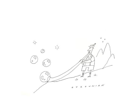 Cartoon: helvetia and stuff (medium) by ouzounian tagged music,letherhosen,mountains,pipes,helvetia,switzerland