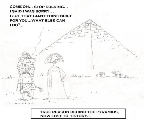Cartoon: pyramid (medium) by ouzounian tagged pyramids,egypt,relationships,men,women