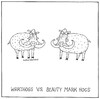 Cartoon: beauty and stuff (small) by ouzounian tagged beauty,fashions,contests,warthogs,animals