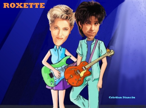 Cartoon: Roxette (medium) by cristianst tagged roxette