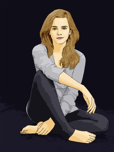 Cartoon: Emma Watson (medium) by cartoon photo tagged cartoon,photo,emma,watson,hermione,granger,harry,potter,film,movie,cartoonized,cartoonization