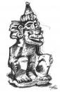 Cartoon: BTK Aufgabe (small) by James tagged statue,sketch