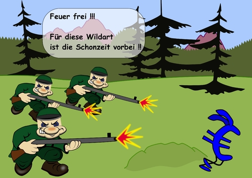 Cartoon: die große Treibjagd (medium) by RiwiToons tagged euro,hase,jäger,abschuß,treibjagd,gewehr,rating,ratingagentur,börsenindex,bewertung,bonität,ritter,schwert,schild,europa,eurowährung,europawährung,währungskrise,schuldenstaaten,schuldenlast,ezb,währungsverfall,finanzkrise,europakrise