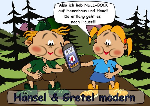 Hänsel und Gretel mit GPS de RiwiToons | Filosofía Cartoon | TOONPOOL