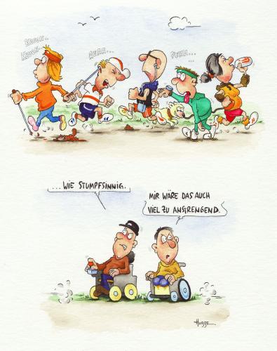 Cartoon: joggen (medium) by ms rainer tagged walken,joggen,rolli,sport