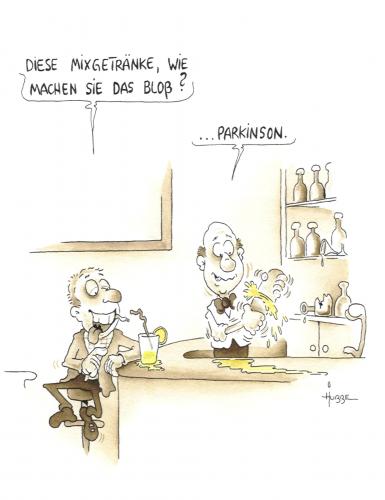 Cartoon: parkinson (medium) by ms rainer tagged mixgetränke