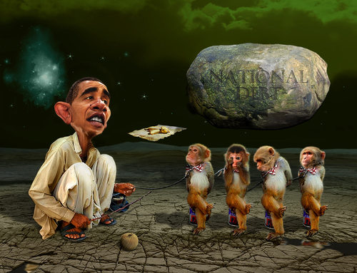 Cartoon: Presidential Briefing (medium) by RodneyPike tagged barack,obama,caricature,illustration,rwpike,rodney,pike