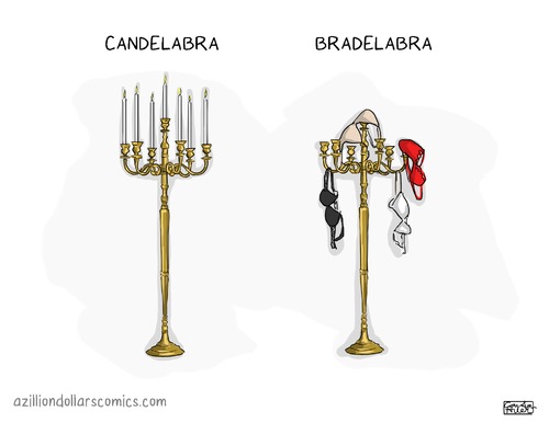 Cartoon: Candelabra plus (medium) by a zillion dollars comics tagged society,culture,gender,women,lingerie