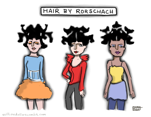 Cartoon: New This Season (medium) by a zillion dollars comics tagged style,fashion,hair,psychology,mind,analysis