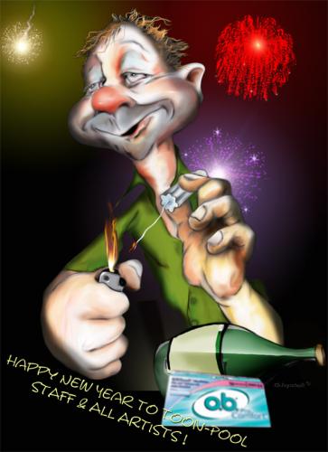 Cartoon: Happy New Year (medium) by KryCha tagged new,year