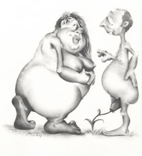 Cartoon: Überzieher (medium) by KryCha tagged feet,busen,bbw,cartoon,funny,erotic,nude,nackt,woman,fat