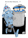 Cartoon: AI in the future...? (small) by Vejo tagged ai,jobs,science,technology,research,learning,ecucation,computer,digital