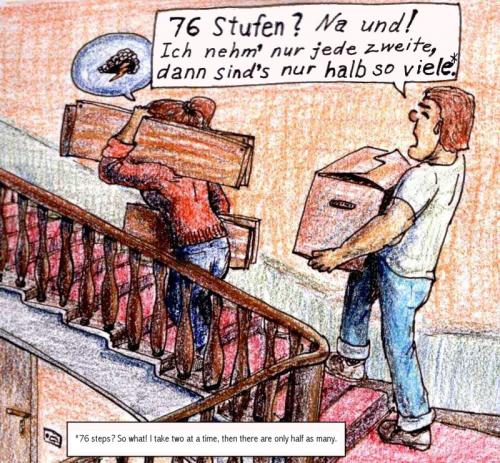 Cartoon: Kisten schleppen (medium) by Alan tagged steps,halb,stufen,umzug,schleppen,kisten