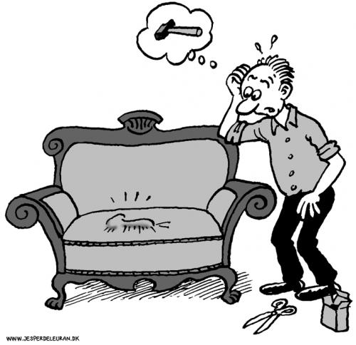 Cartoon: Upholstery (medium) by deleuran tagged upholstery,crafts,work,furniture,tools,
