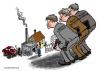 Cartoon: Bureaucracy (small) by deleuran tagged bureaucracy,business,rules,government,