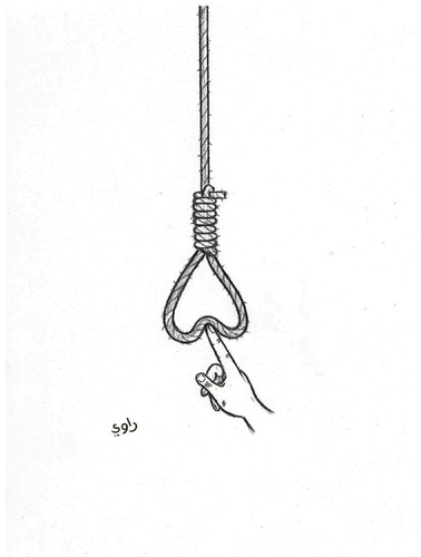 Cartoon: Untitled (medium) by Raoui tagged hanging,love,tolerance,peace