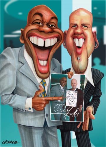 Cartoon: Ainsley Harriet and George (medium) by spot_on_george tagged ainsley,harriet,caricature