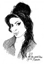 Cartoon: amy (small) by chrisse kunst tagged amy whinehouse death pop soul club of 27