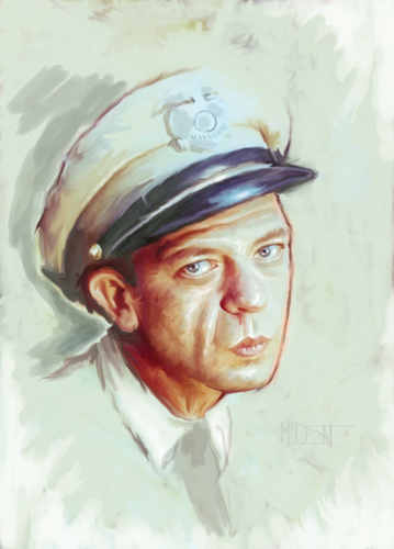 Cartoon: Don Knotts (medium) by McDermott tagged auntbee,barneyfife,mayberry,andygriffithshow,tvland,actors,donknotts
