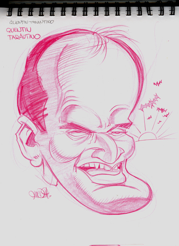 Cartoon: Quentin Tarantino (medium) by McDermott tagged quentintarantino,movies,pulpfiction,directors,actors,action,mcdermott,new