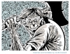 Cartoon: Ax-Man (small) by McDermott tagged ink,comics,madman,crowd,cartoon,monster,scary,mcdermott,indiaink