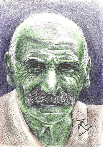 Cartoon: tuncel kurtiz (medium) by ressamgitarist tagged drawing,portrait
