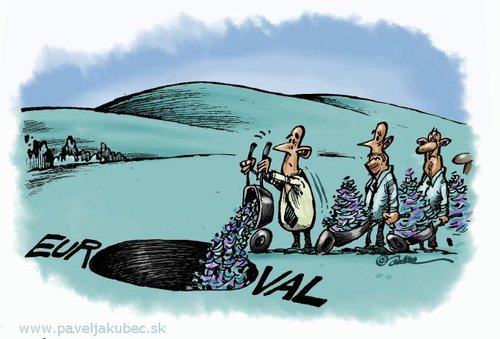 Cartoon: EUROVAL (medium) by toon tagged euro,crisis,greece,money,economy